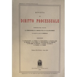 Rivista di Diritto Processuale. Annata 2004 Rivista di Diritto Processuale. Annata 2004