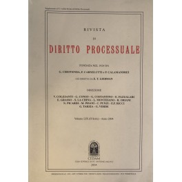 Rivista di Diritto Processuale. Annata 2004