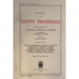 Rivista di Diritto Processuale. Annata 2005 Rivista di Diritto Processuale. Annata 2005