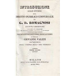Introduzione allo studio del diritto pubblico universale di G. D. Romagnosi