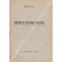 Lezioni di cultura fascista