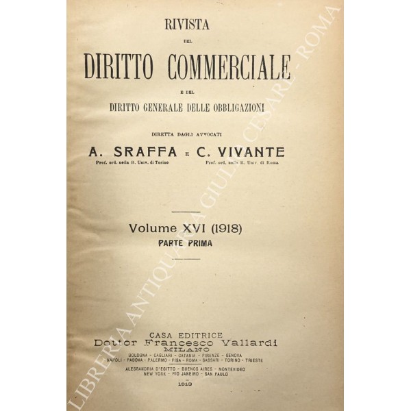 Rivista del Diritto Commerciale e del diritto generale delle