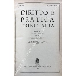 Diritto e Pratica Tributaria. Diretta da Victor Uckmar.