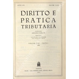 Diritto e Pratica Tributaria. Diretta da Victor Uckmar.