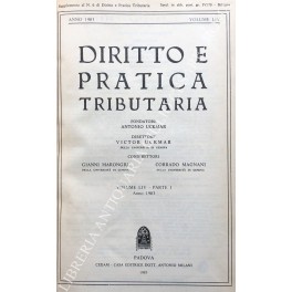 Diritto e Pratica Tributaria. Diretta da Victor Uckmar