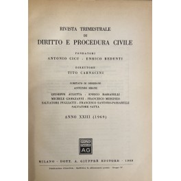 Rivista trimestrale di diritto e procedura civile Rivista trimestrale di diritto e procedura civile