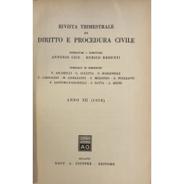 Rivista trimestrale di diritto e procedura civile Rivista trimestrale di diritto e procedura civile