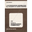 L'autorizzazione assembleare all'acquisto di azioni proprie