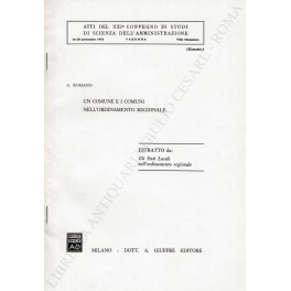 Un comune e i comuni nell'ordinamento regionale Un comune e i comuni nell'ordinamento regionale