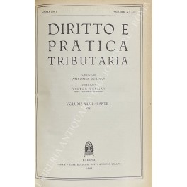 Diritto e Pratica Tributaria. Diretta da Victor Uckmar