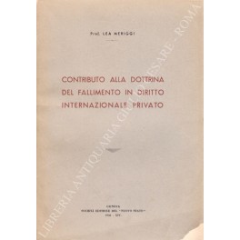 Contributo alla dottrina del fallimento in diritto Contributo alla dottrina del fallimento in diritto