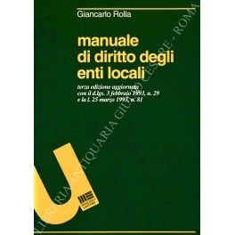 Manuale di diritto degli enti locali Manuale di diritto degli enti locali
