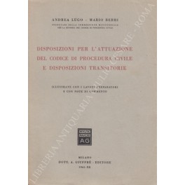 Disposizioni per l'attuazione del codice Disposizioni per l'attuazione del codice