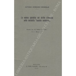 La natura giuridica del diritto d'opzione nella cosidetta cautela sociniana