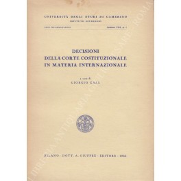 Decisioni della corte costituzionale