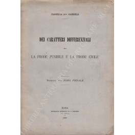 Dei caratteri differenziali Dei caratteri differenziali