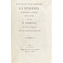 Descrizione dell'aerostato La Speranza