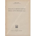 Nullità e rinnovazione degli atti processuali