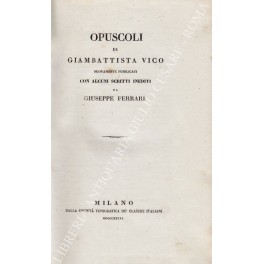 Opuscoli di Giambattista Vico 