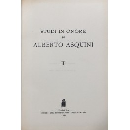Studi in onore di Alberto Asquini Studi in onore di Alberto Asquini