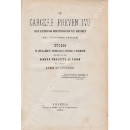 Il carcere preventivo ed il meccanismo istruttorio Il carcere preventivo ed il meccanismo istruttorio