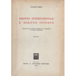 Diritto internazionale e diritto interno