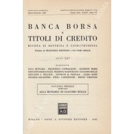 Banca borsa e titoli di credito. Rivista di Dottrina e Giurisprudenza