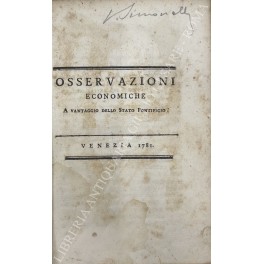 Osservazioni economiche a vantaggio dello Stato Pontificio Osservazioni economiche a vantaggio dello Stato Pontificio