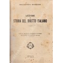 Lezioni di storia del diritto italiano tenute nell