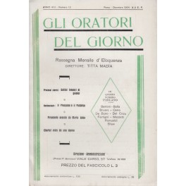 Gli oratori del giorno. Rassegna mensile d'eloquenza. Anno VIII - Numero 12. Settembre 1934 