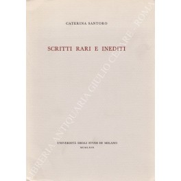 Scritti rari e inediti