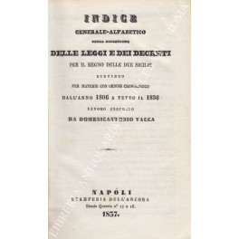 Indice generale-alfabetico della Collezione delle leggi