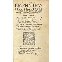 De iure emphyteutico tractatus utilissimi duorum De iure emphyteutico tractatus utilissimi duorum