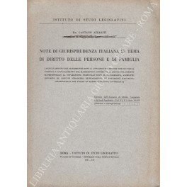 Note di giurisprudenza italiana in tema di diritto Note di giurisprudenza italiana in tema di diritto