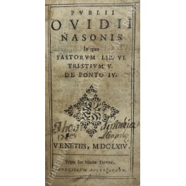 Publii Ovidii Nasonis In quo fastorum lib. VI