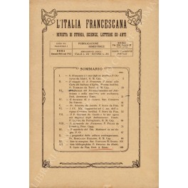 L'Italia francescana. Rivista di Storia, Scienze, Lettere ed Arti