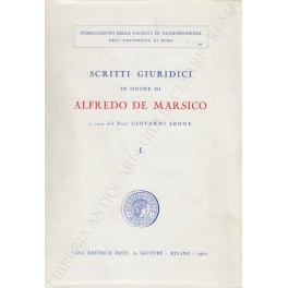Scritti giuridici in onore di Alfredo De Marsico.