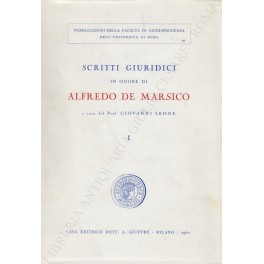 Scritti giuridici in onore di Alfredo De Marsico Scritti giuridici in onore di Alfredo De Marsico