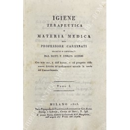 Igiene terapeutica e materia medica del Professore Carminati Igiene terapeutica e materia medica del Professore Carminati
