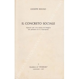 Il concreto sociale