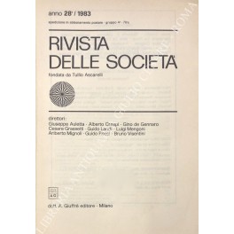 Rivista delle società. Fondata da Tullio Ascarelli. Anno 28° - 1983 Rivista delle società. Fondata da Tullio Ascarelli. Anno 28° - 1983