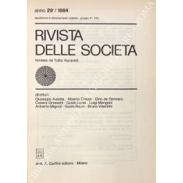 Rivista delle società. Fondata da Tullio Ascarelli. Anno 29° - 1984 Rivista delle società. Fondata da Tullio Ascarelli. Anno 29° - 1984