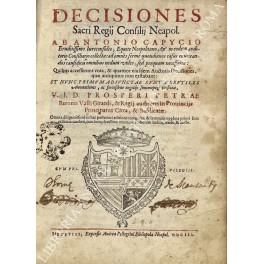 Decisiones Sacri Regij Consilij Neapol Decisiones Sacri Regij Consilij Neapol