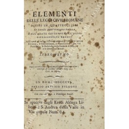 Elementi delle leggi civili romane Elementi delle leggi civili romane