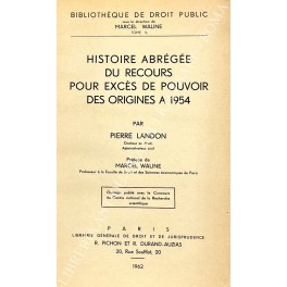 Histoire abregee du recours