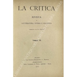 La Critica. Rivista di letteratura, storia e filosofia