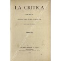 La Critica. Rivista di letteratura, storia e filosofia