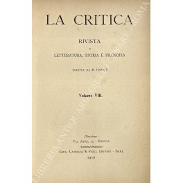 La Critica. Rivista di letteratura, storia e filosofia