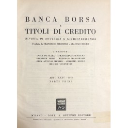 Banca borsa e titoli di credito Banca borsa e titoli di credito
