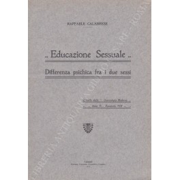 Educazione sessuale. Differenza psichica fra i due sessi